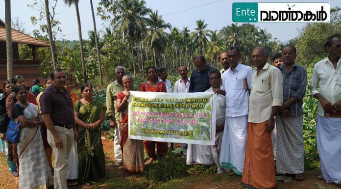 പളളിക്കരയിലെ കൃഷിക്കാര്‍ കുഞ്ഞമ്പുവിന്റെ കൃഷിയിടത്തിലെത്തി