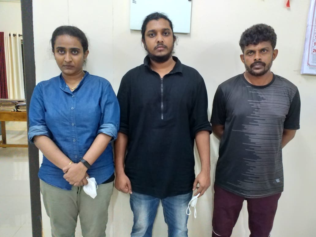 പത്ത് ലക്ഷം രൂപയുടെ മാരക മയക്കുമരുന്നുമായി യുവതിയും രണ്ട് യുവാക്കളും അറസ്റ്റില്‍