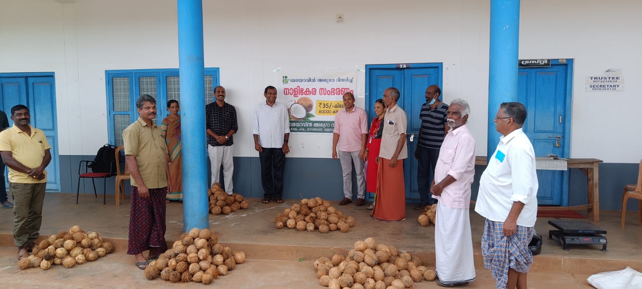 വില തകർച്ച: നാളികേര കർഷകർക്കു ആശ്വാസമായി ബയോവിൻ