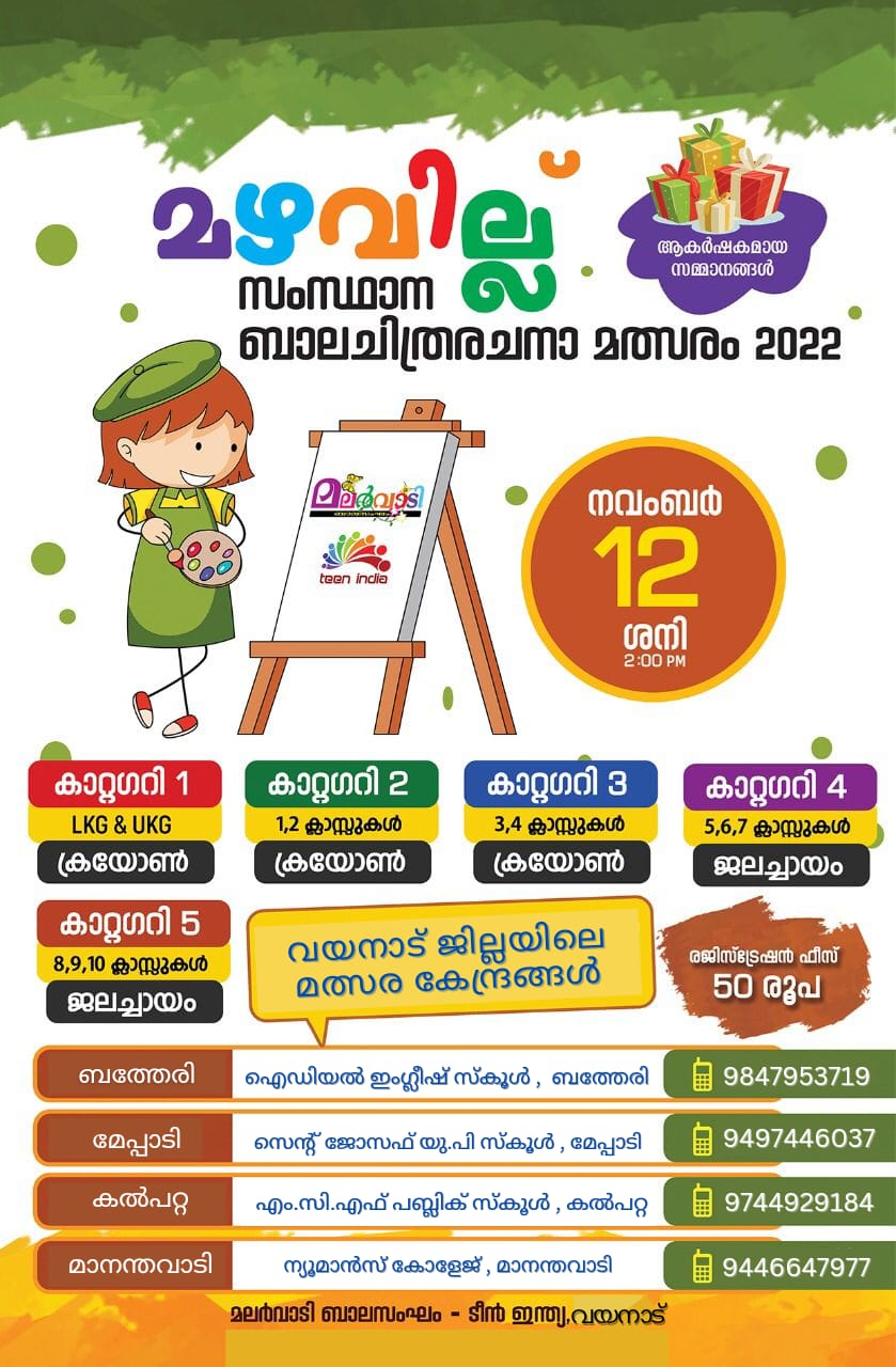 മഴവില്ല് സംസ്ഥാന ബാല ചിത്രരചന മത്സരം
