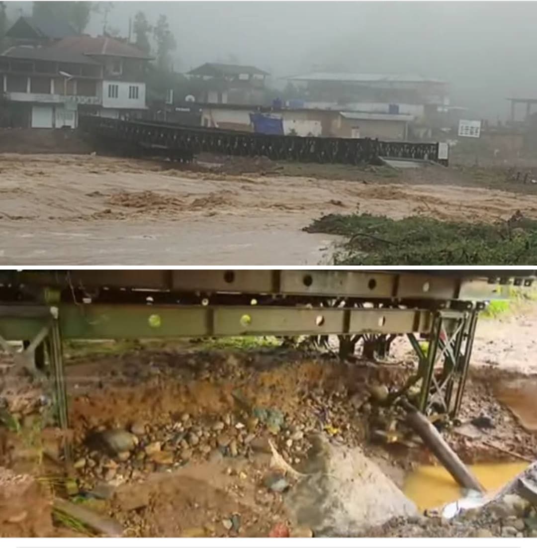 ബെയ്ലി പാലത്തിന് വിള്ളൽ:പാലം അടച്ചു