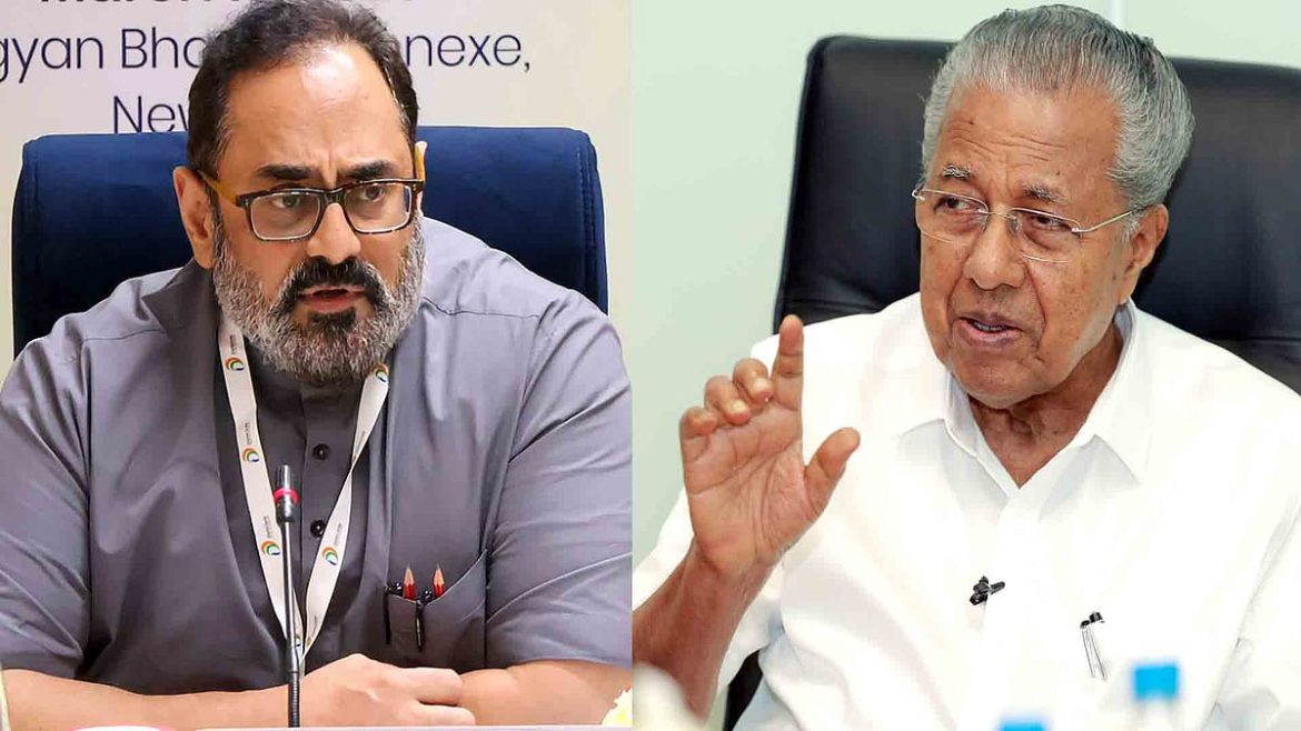 ‘വിരട്ടലുമായി ഇങ്ങോട്ടു വരേണ്ട’ , രാജീവ് ചന്ദ്രശേഖറിന് കേരളത്തെപ്പറ്റി അറിയില്ല : മറുപടിയുമായി മുഖ്യമന്ത്രി