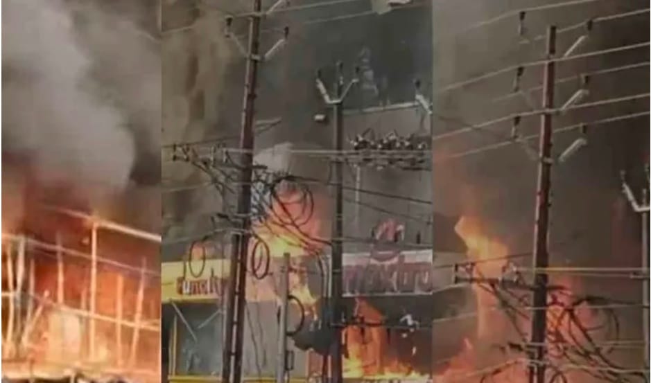 കണ്ണൂർ തളിപ്പറമ്പിൽ വൻ തീപിടുത്തം:നിരവധി കടകളിലേക്ക് തീ പടർന്നു