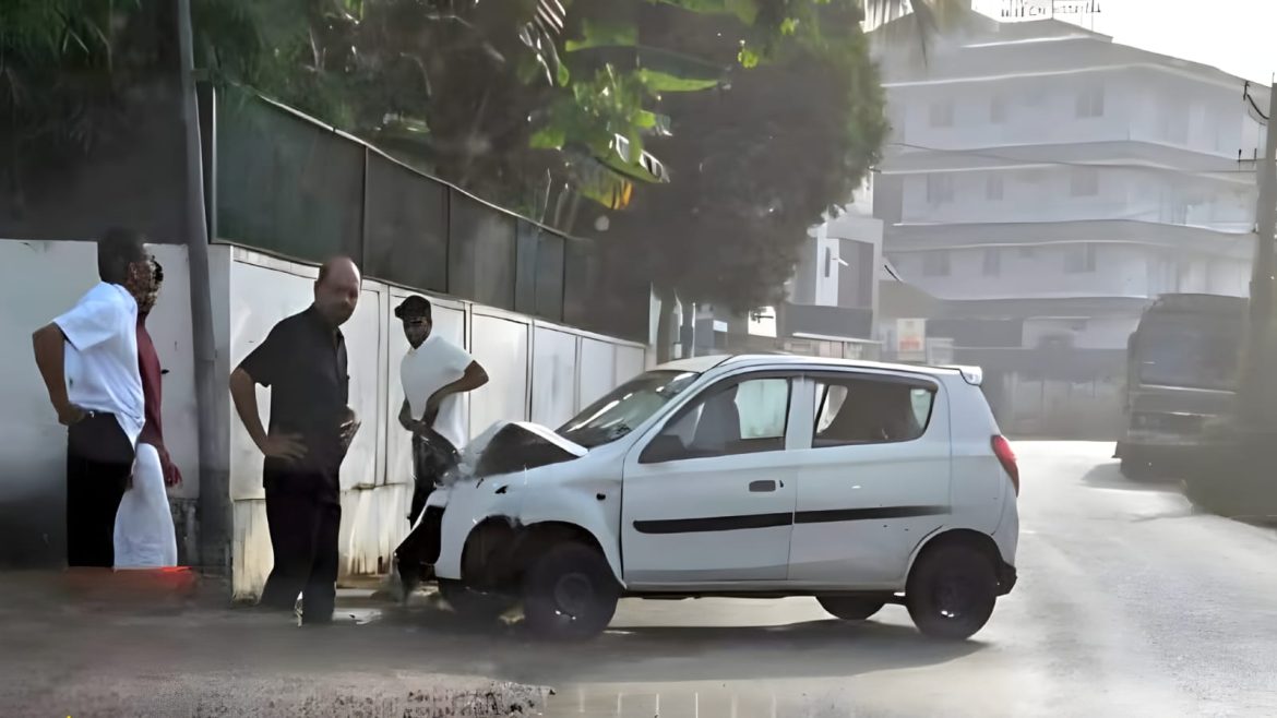 കൽപ്പറ്റയിൽ കാർ മതിലിലിടിച്ച് അപകടം;രണ്ട് യുവാക്കൾക്ക് പരിക്ക്