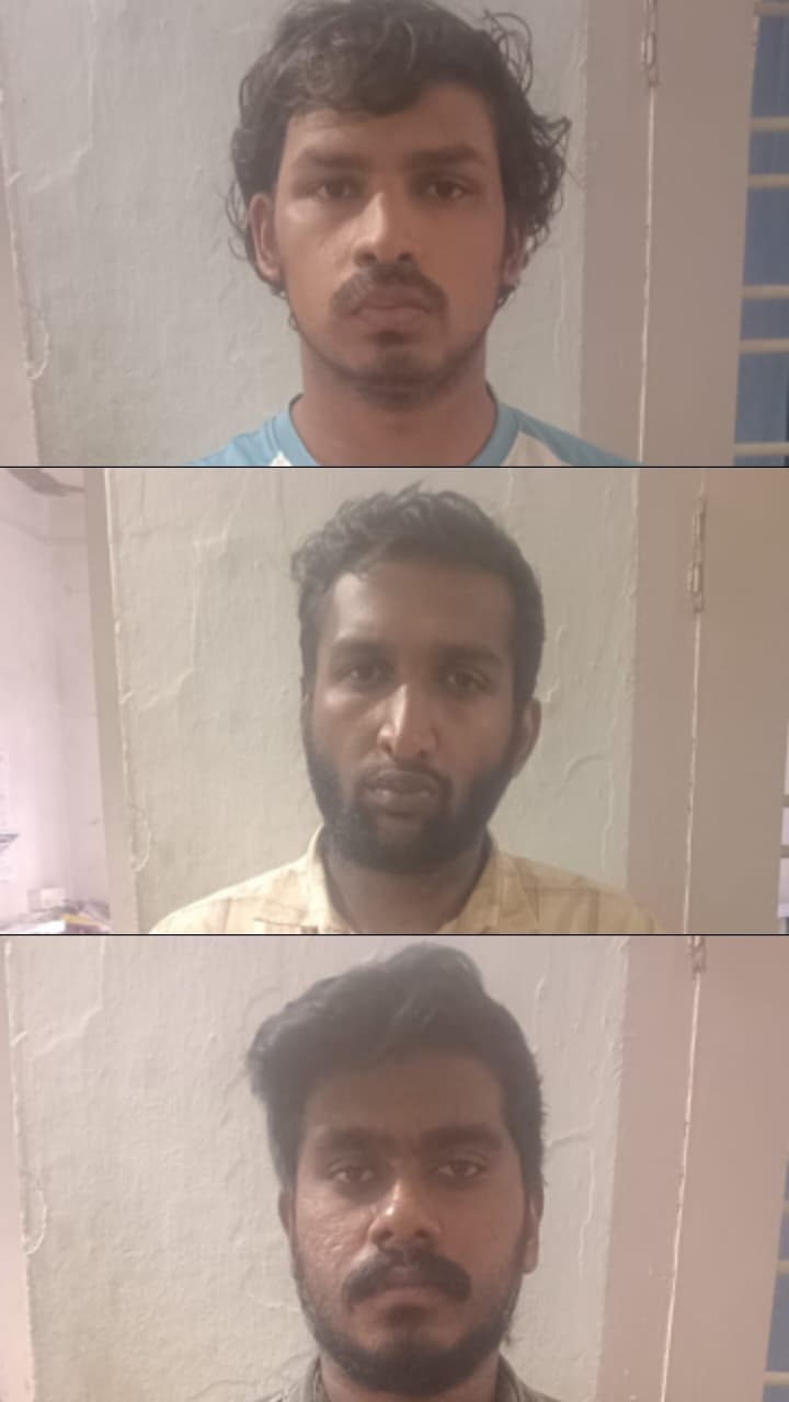 സ്വകാര്യ കമ്പനികളിൽ നിന്ന്  ഒരു കോടിയോളം രൂപ തട്ടി;മുൻ അക്കൗണ്ടന്റടക്കം മൂന്ന് പേർ പിടിയിൽ